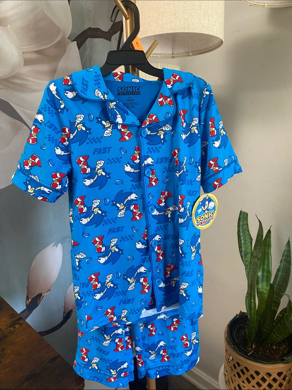 Sonic the Hedgehog Blue Kids Pajama Set